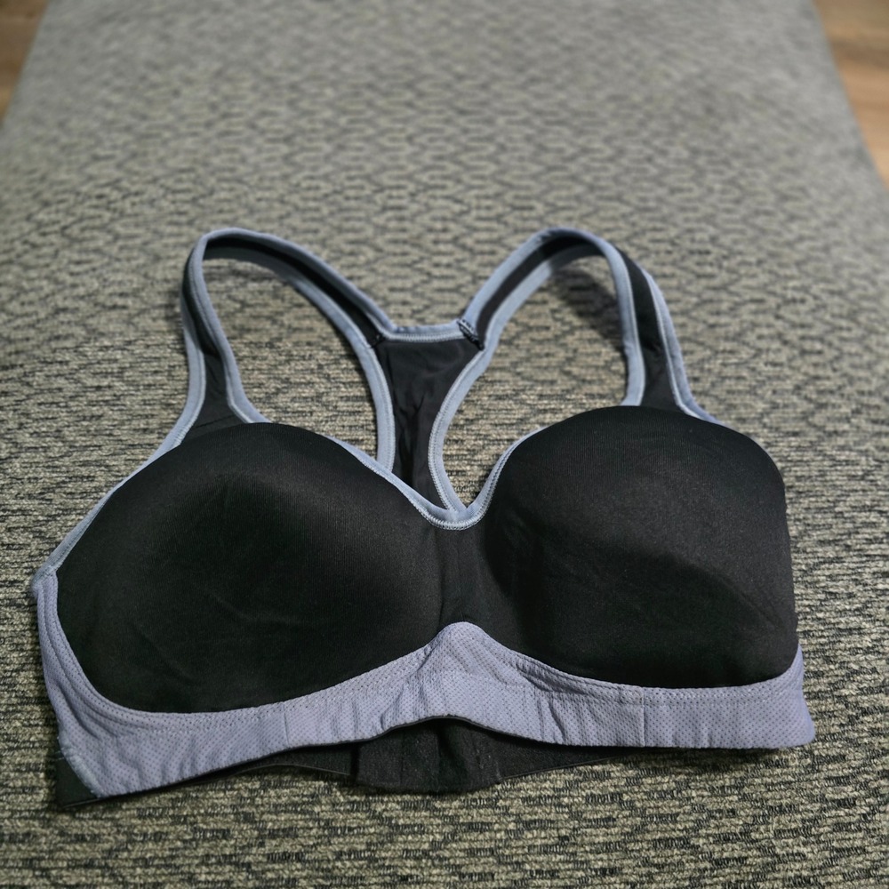 C9 Champion Sports Bra Medium Black‎ Grey Good High Impact Underwire Racerback